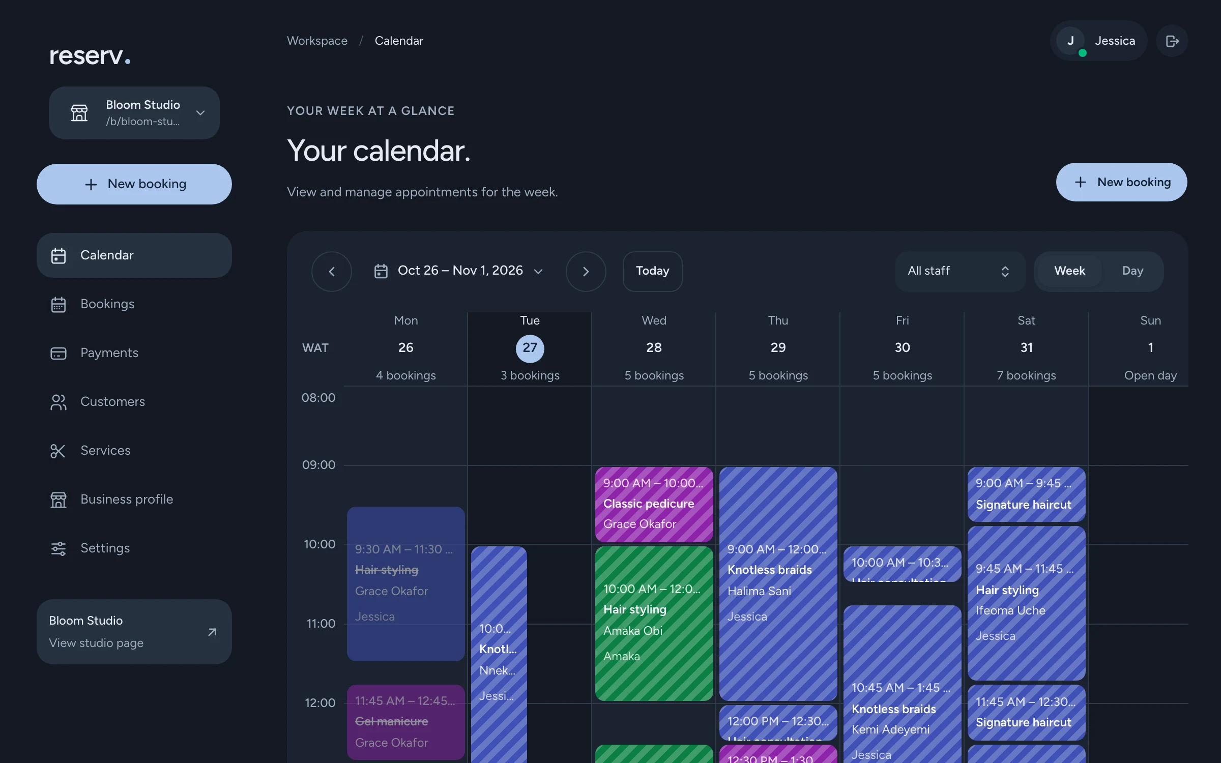 Reserv owner calendar